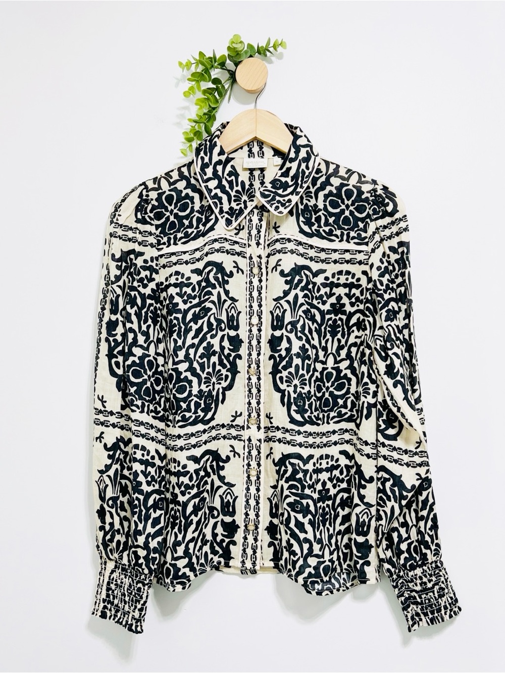 Spartina 449 Aliya Blouse Bridge Street Tiles Cotton Blend